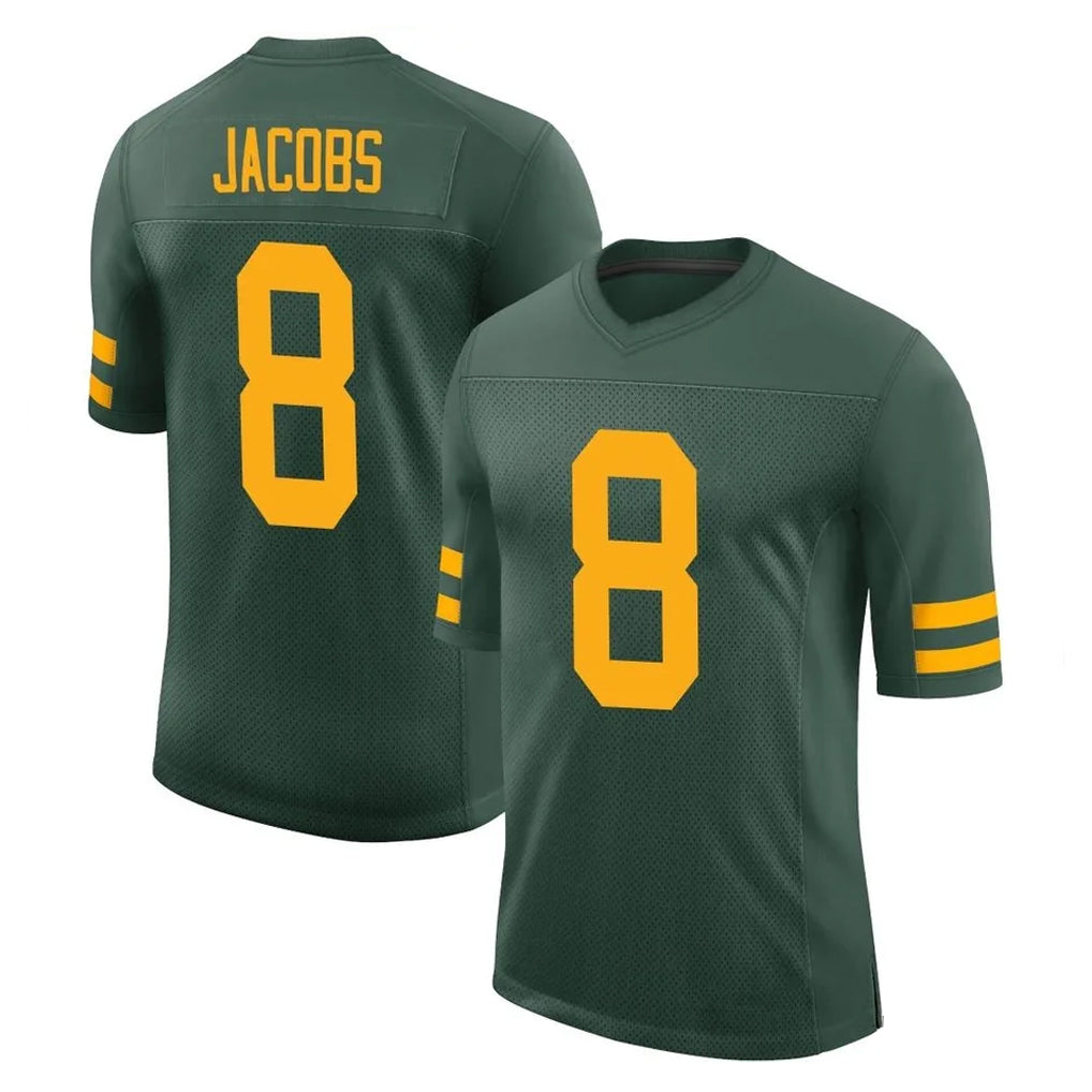 Tlead GB.Packers #8 Josh Jacobs Player Green Alternate Vapor Home Game Stitched Jerseys