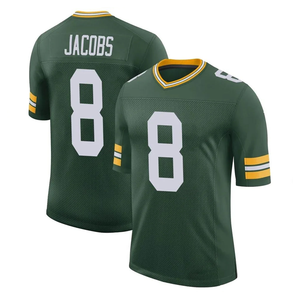 Tlead GB.Packers #8 Josh Jacobs Player Green Limited Classic Home Game Stitched Jerseys