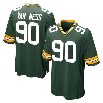 Tlead GB.Packers #90 Lukas Van Ness Player Green Home Game Stitched Jerseys