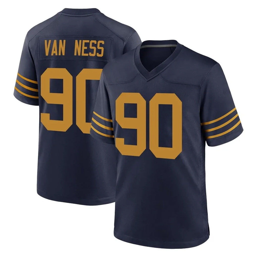 Tlead GB.Packers #90 Lukas Van Ness Player Navy The 1923 Classic Home Game Stitched Jerseys