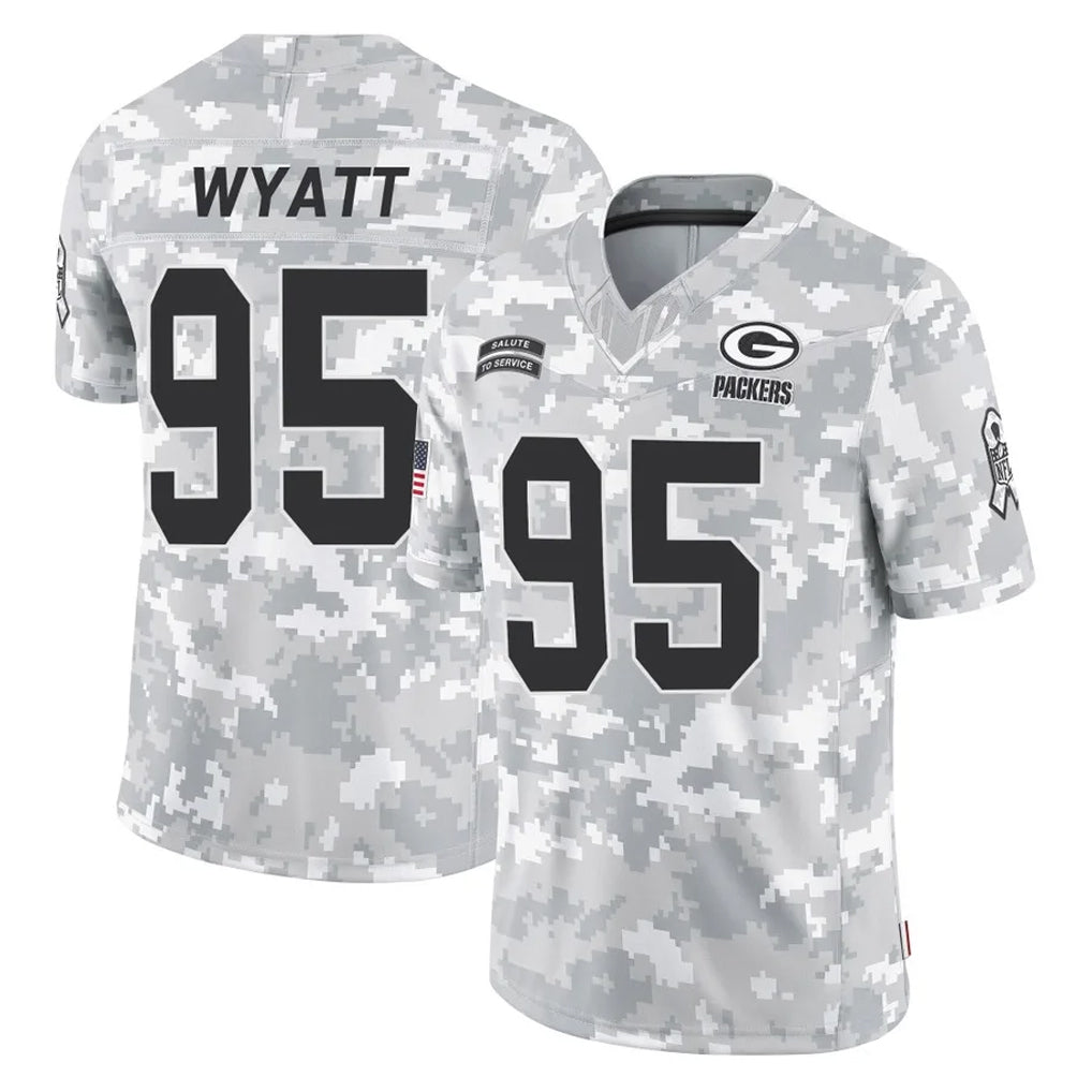 Tlead GB.Packers #95 Devonte Wyatt Player Arctic Camo Salute To Service Limited Stitched Jerseys