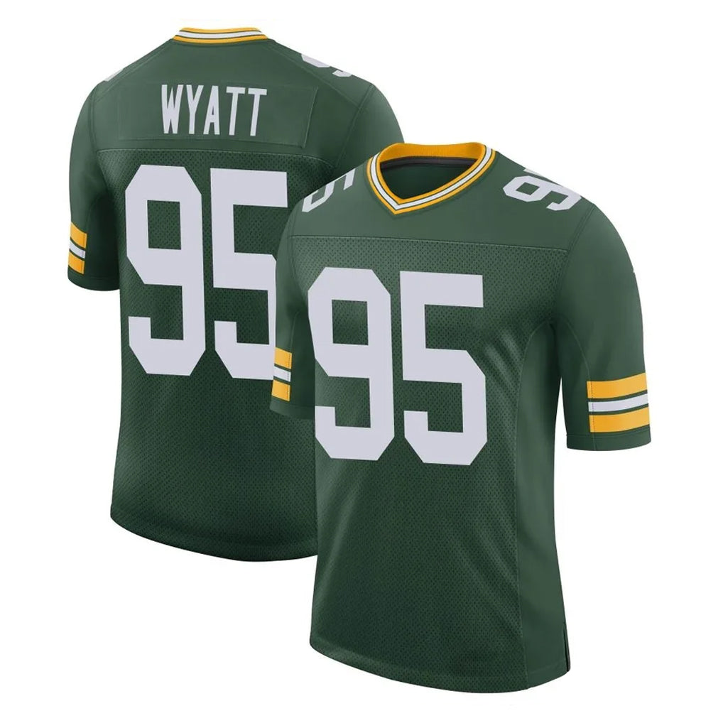 Tlead GB.Packers #95 Devonte Wyatt Player Green Limited Classic Home Game Stitched Jerseys