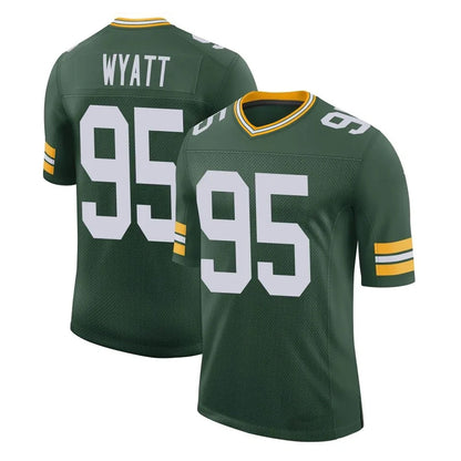 Tlead GB.Packers #95 Devonte Wyatt Player Green Limited Classic Home Game Stitched Jerseys