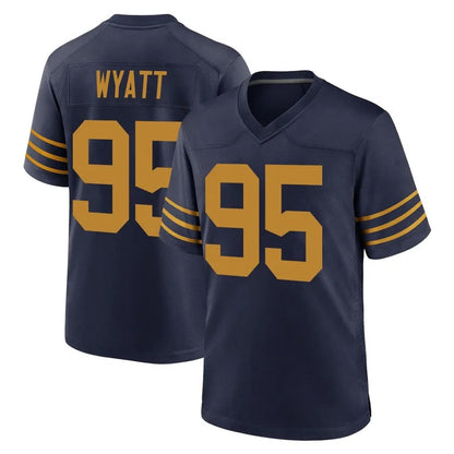 Tlead GB.Packers #95 Devonte Wyatt Player Navy The 1923 Classic Home Game Stitched Jerseys