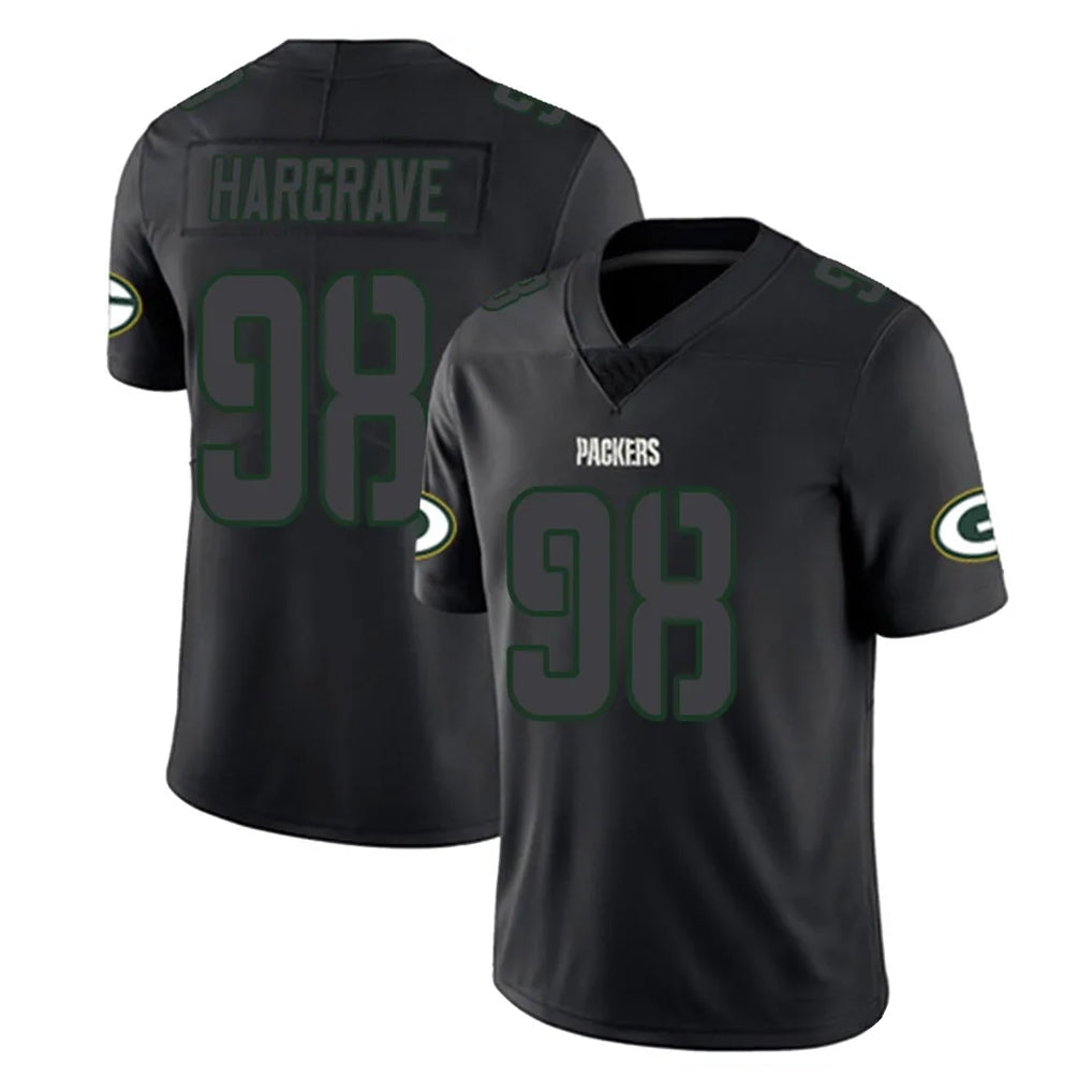 Tlead GB.Packers #98 Javon Hargrave Player Black Impact Limited Home Game Stitched Jerseys