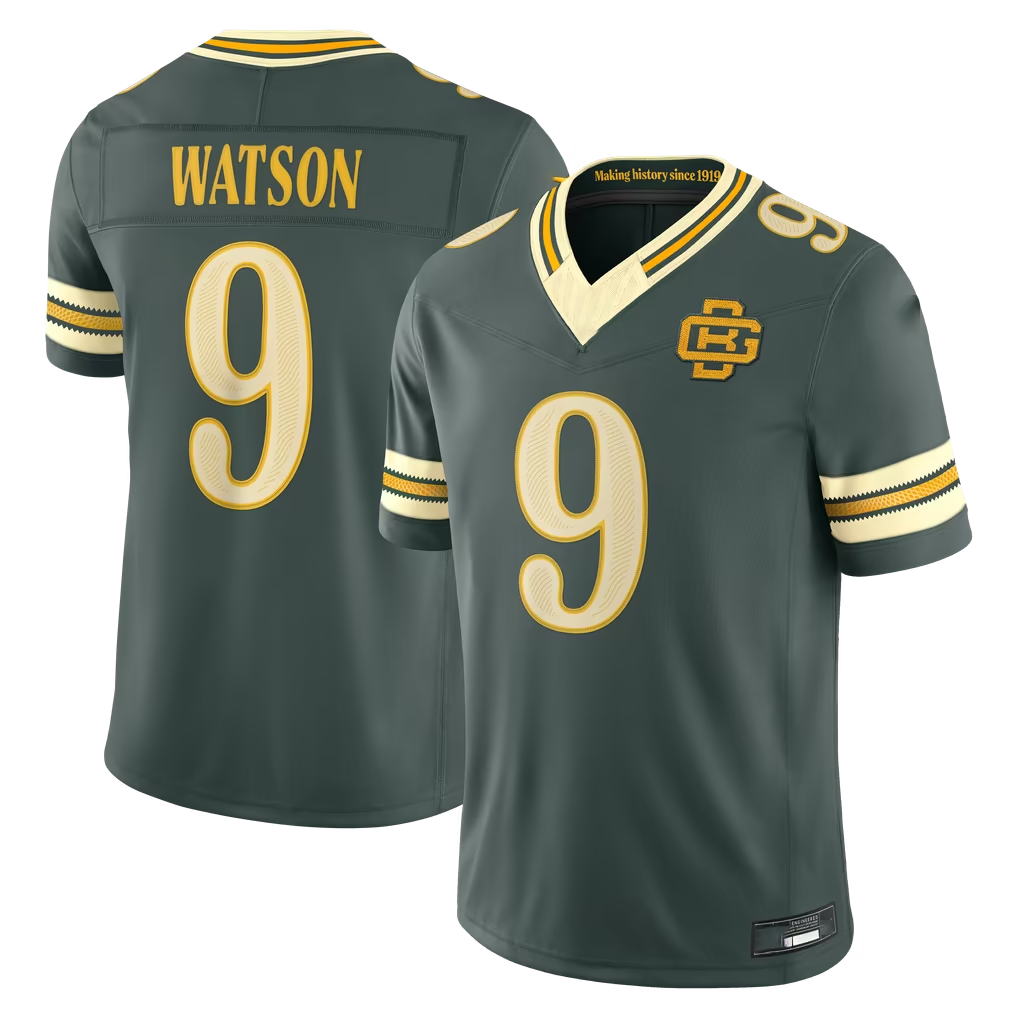 Tlead GB.Packers #9 Christian Watson Green 2026 Rivalries Collection Limited Stitched Jerseys