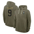 Tlead GB.Packers #9 Christian Watson Player Olive Salute to Service Pullover Hoodies Limited Stitched Jerseys