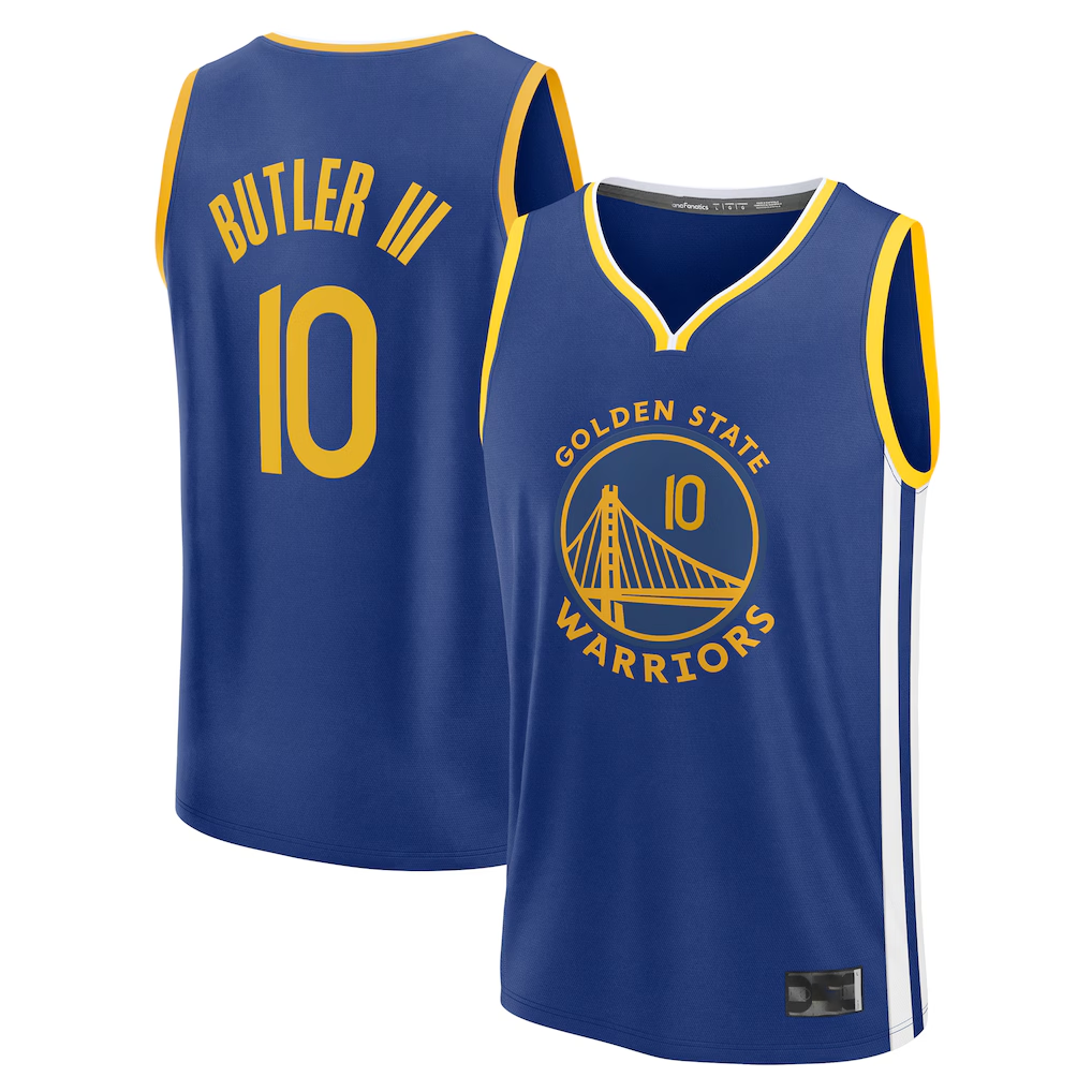 Tlead G.State Warriors #10 Jimmy Butler III Royal Fast Break Replica Player Jerseys - Icon Edition