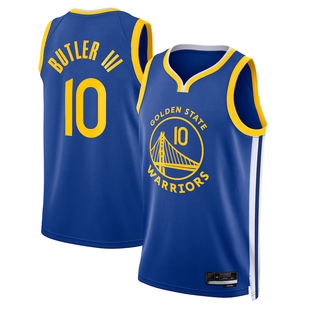 Tlead G.State Warriors #10 Jimmy Butler III Royal Swingman Jerseys - Icon Edition