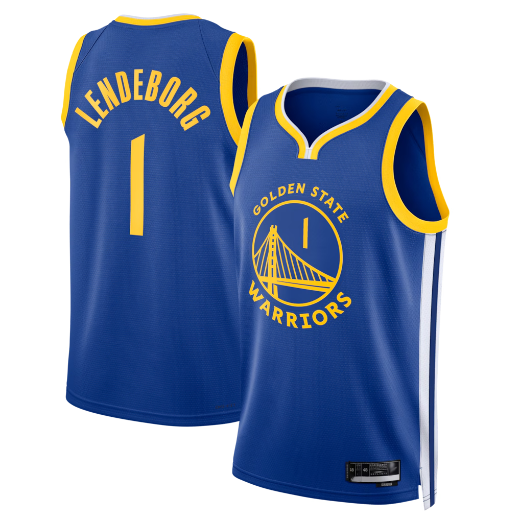 Tlead G.State Warriors #1 Yaxel Lendeborg Royal Swingman Jerseys - Icon Edition