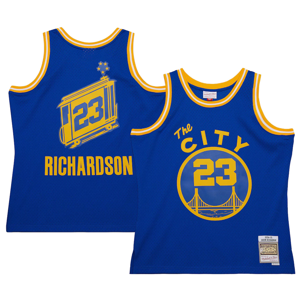 Tlead G.State Warriors #23 Jason Richardson Mitchell & Ness Royal 200405 Hardwood Classics Swingman Jerseys
