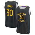 Tlead G.State Warriors #30 Stephen Curry Black Fast Break Replica Player Jerseys - Statement Edition