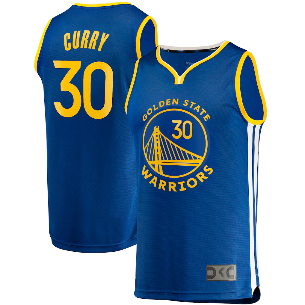 Tlead G.State Warriors #30 Stephen Curry Royal Big & Tall Fast Break Player Jerseys - Icon Edition
