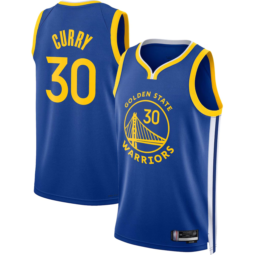 Tlead G.State Warriors #30 Stephen Curry Royal Swingman Jerseys - Icon Edition