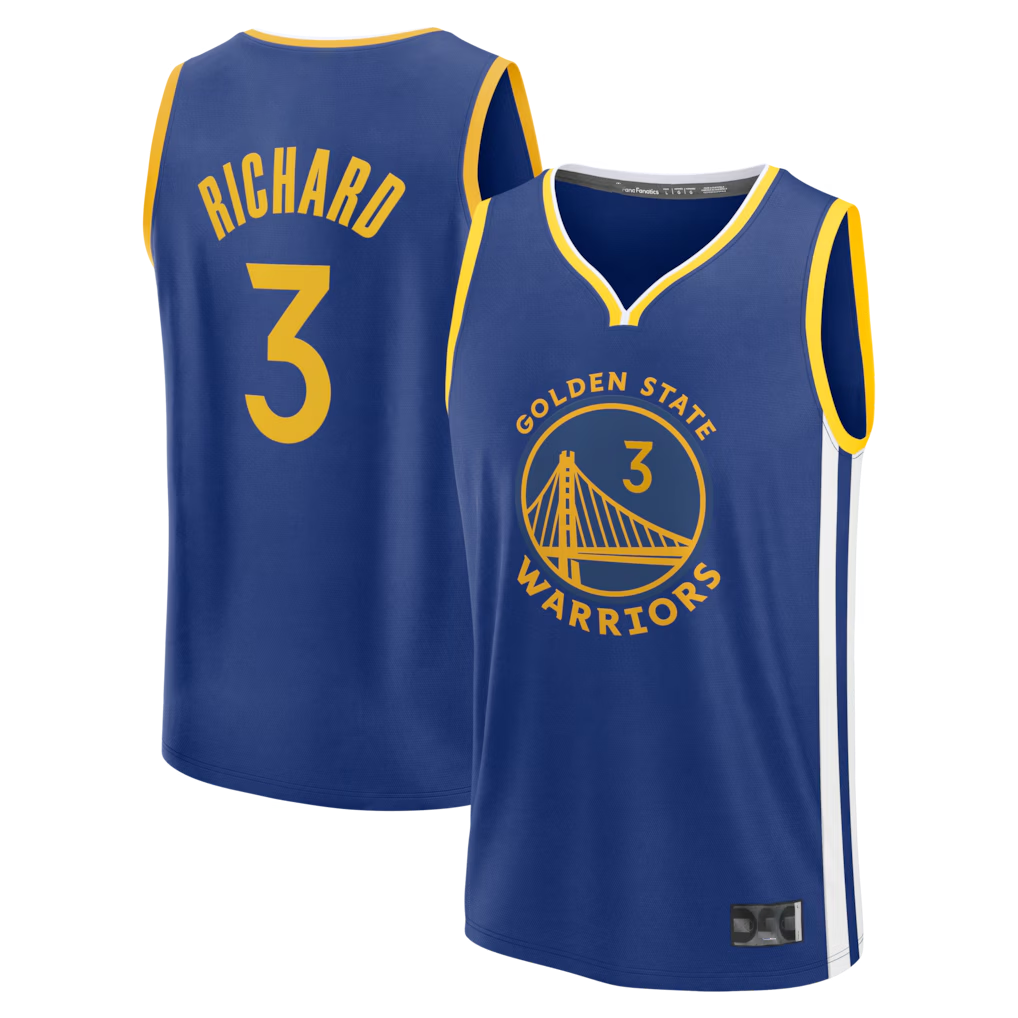 Tlead G.State Warriors #3 Will Richard Blue Fast Break Replica Jerseys - Icon Edition