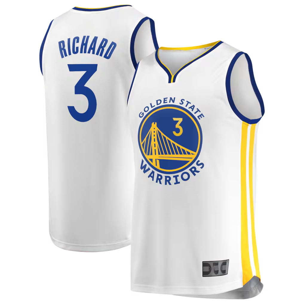 Tlead G.State Warriors #3 Will Richard White Fast Break Replica Player Jerseys - Association Edition