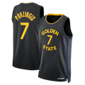 Tlead G.State Warriors #7 Kristaps Porzi??is Black Swingman Jerseys - Statement Edition