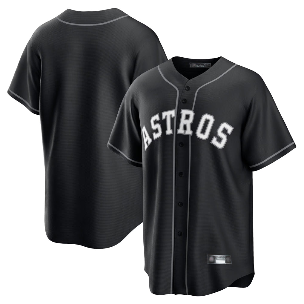 Tlead H.Astros Black Home Game Blank Player Stitched Jerseys