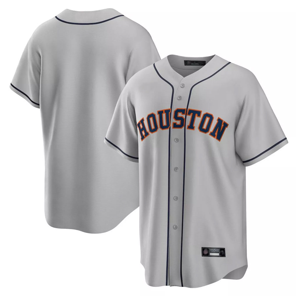 Tlead H.Astros Gray Home Game Blank Player Stitched Jerseys