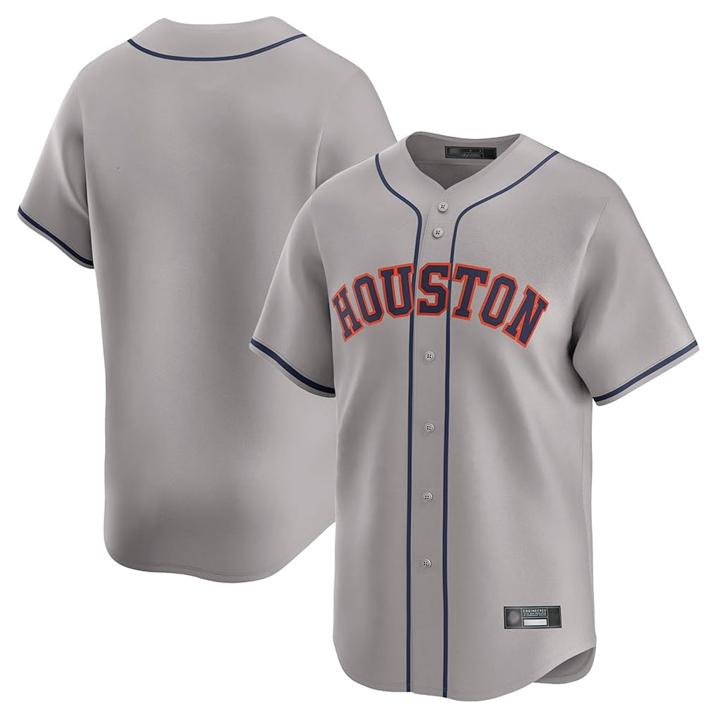 Tlead H.Astros Gray Home Limited Blank Player Stitched Jerseys