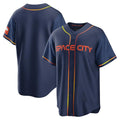 Tlead H.Astros Navy City Connect Home Game Blank Player Stitched Jerseys