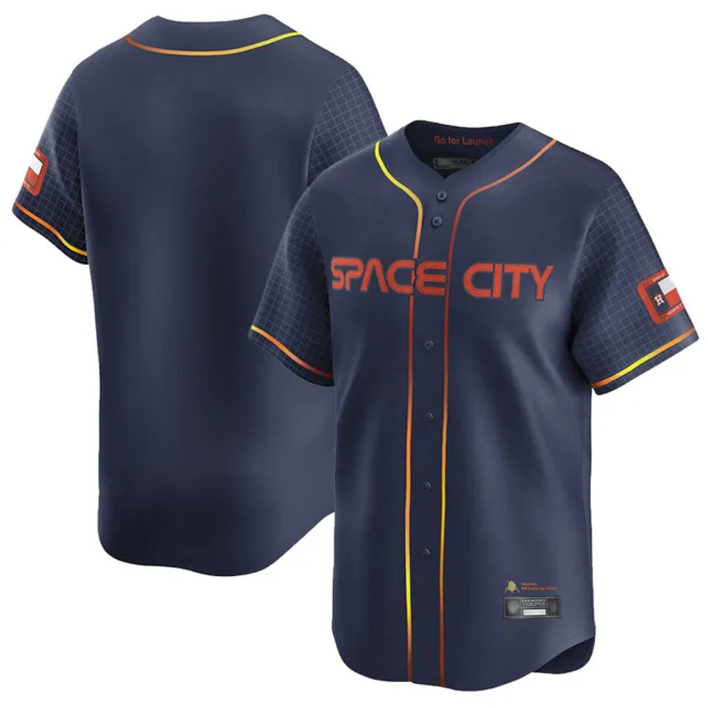 Tlead H.Astros Navy City Connect Limited Home Blank Player Stitched Jerseys