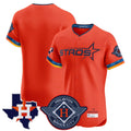 Tlead H.Astros Orange City Connect Texas Patch Vapor Premier Blank Player Limited Elite Home Stitched Jerseys