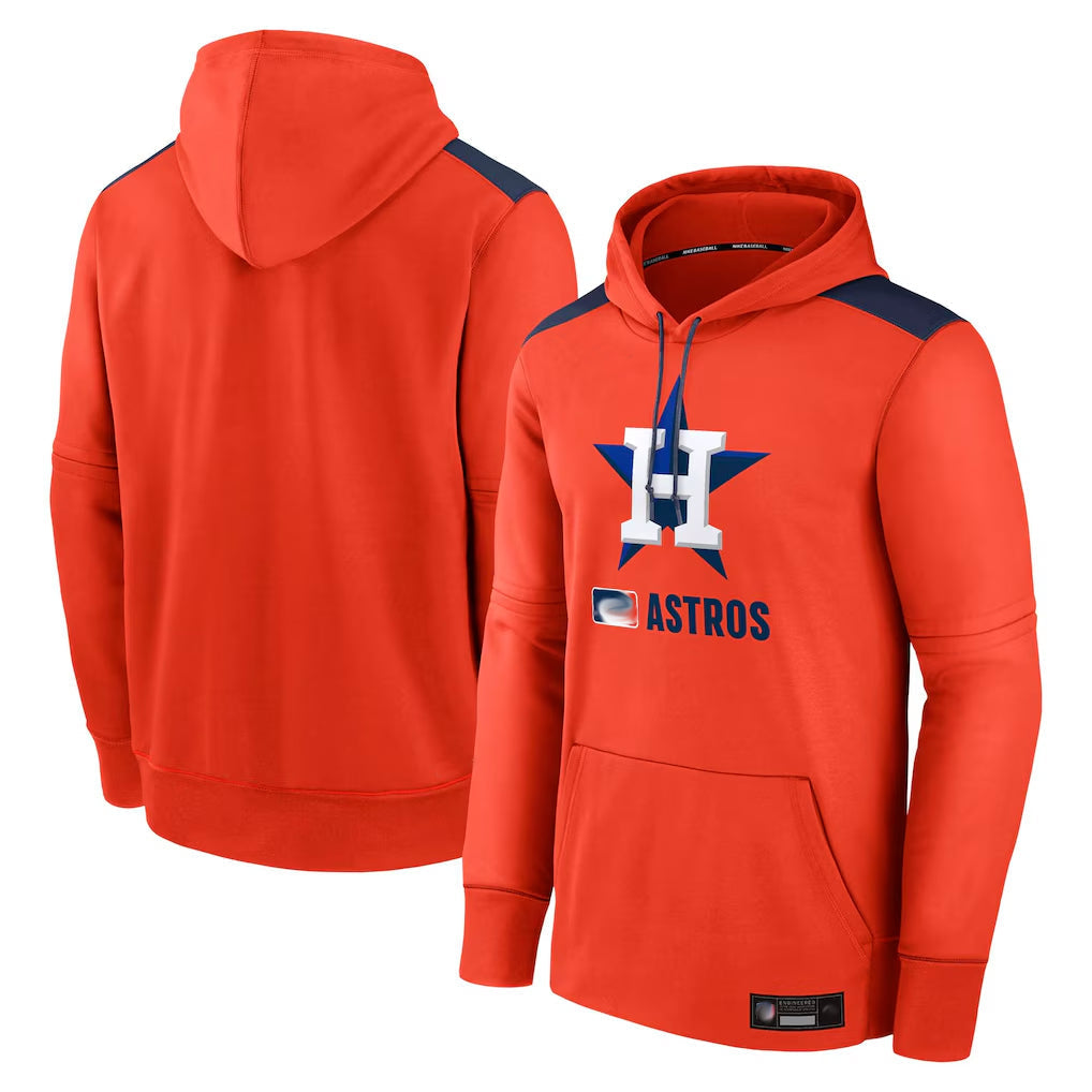 Tlead H.Astros Orange Club Fleece Pullover Hoodie Blank Player Stitched Jerseys