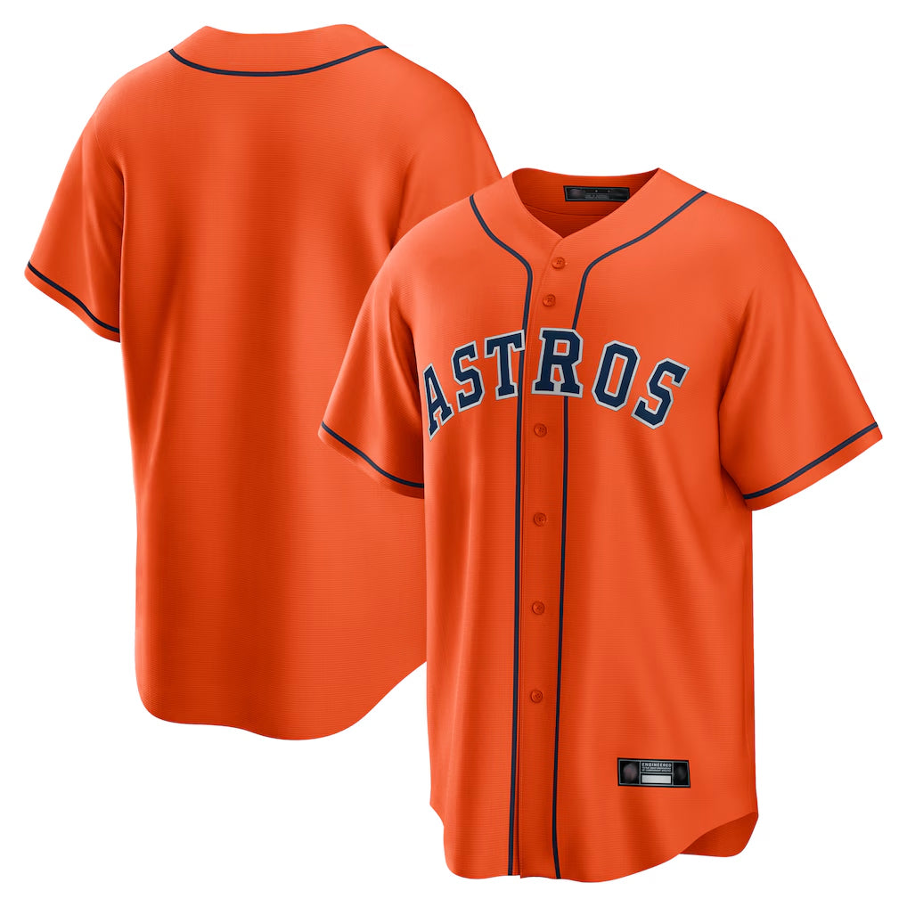 Tlead H.Astros Orange Home Game Blank Player Stitched Jerseys