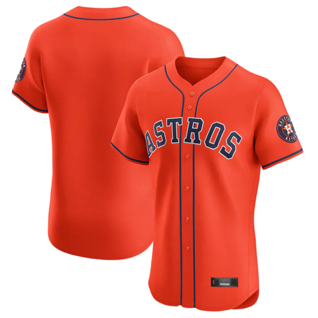 Tlead H.Astros Orange Home Limited Elite Blank Player Stitched Jerseys