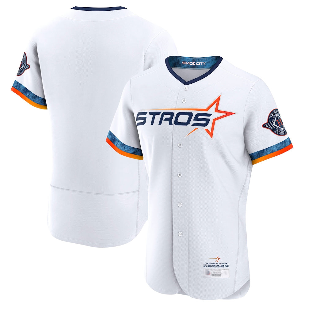Tlead H.Astros White City Connect Limited Elite Home Blank Player Stitched Jerseys