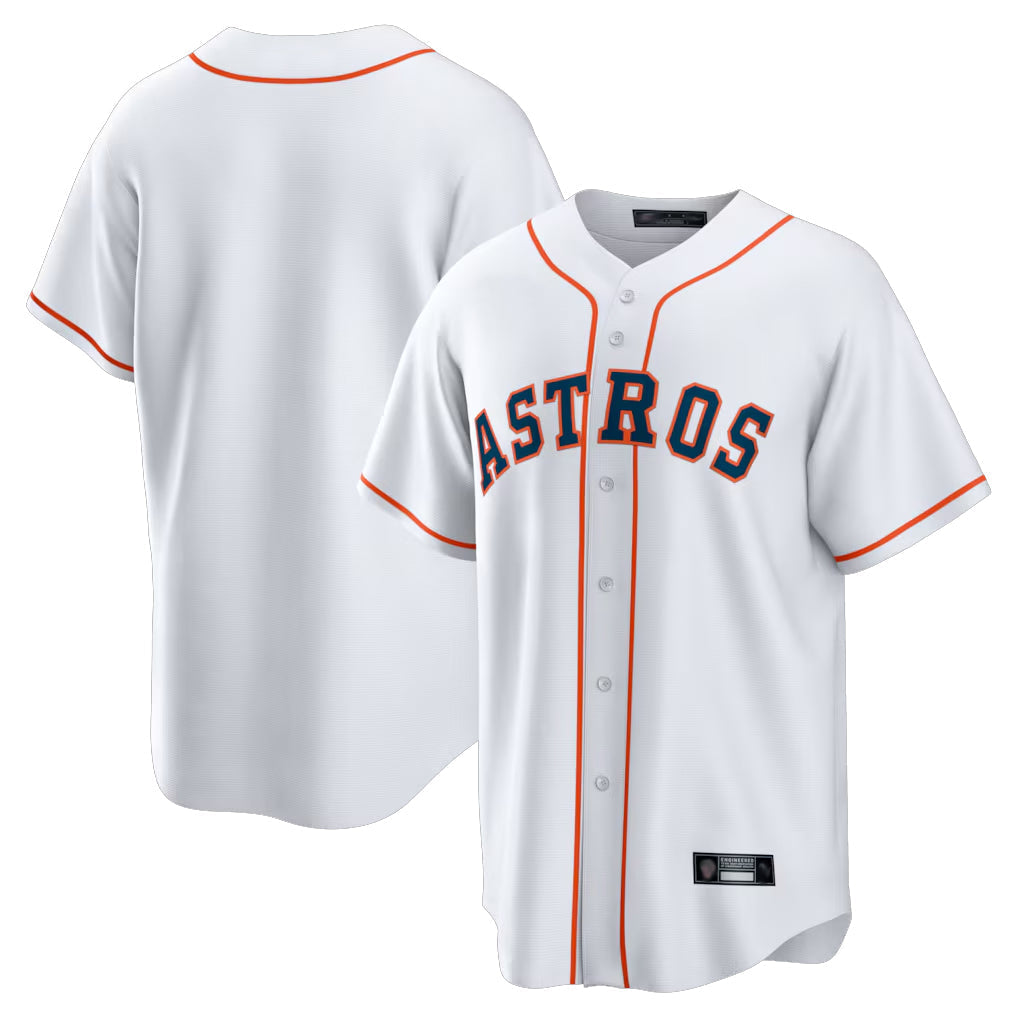 Tlead H.Astros White Home Game Blank Player Stitched Jerseys