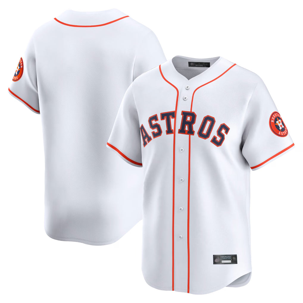 Tlead H.Astros White Home Limited Blank Player Stitched Jerseys