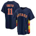 Tlead H.Astros #11 Cam Smith Player Navy Home Game Stitched Jerseys