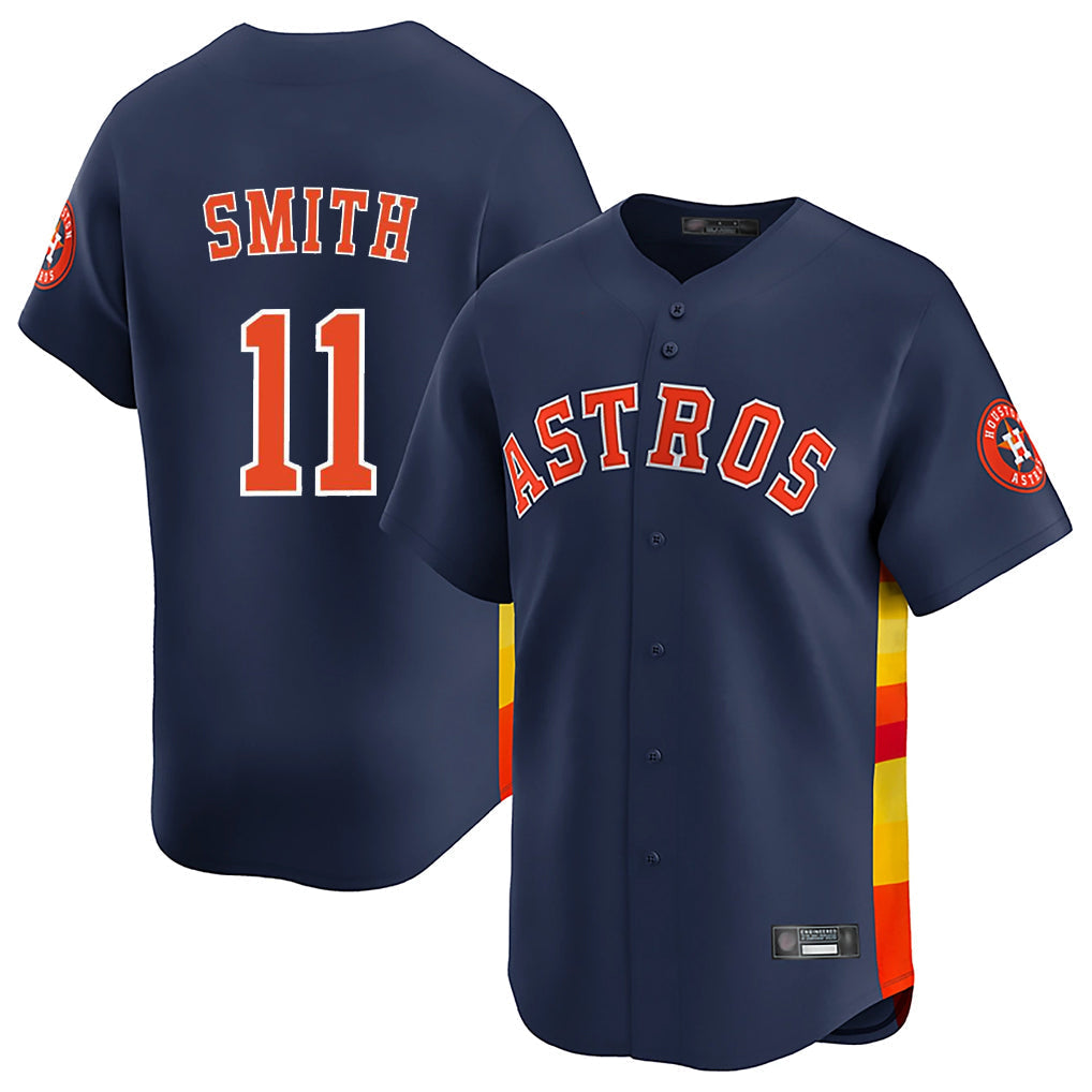 Tlead H.Astros #11 Cam Smith Player Navy Home Limited Stitched Jerseys