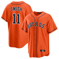 Tlead H.Astros #11 Cam Smith Player Orange Home Game Stitched Jerseys