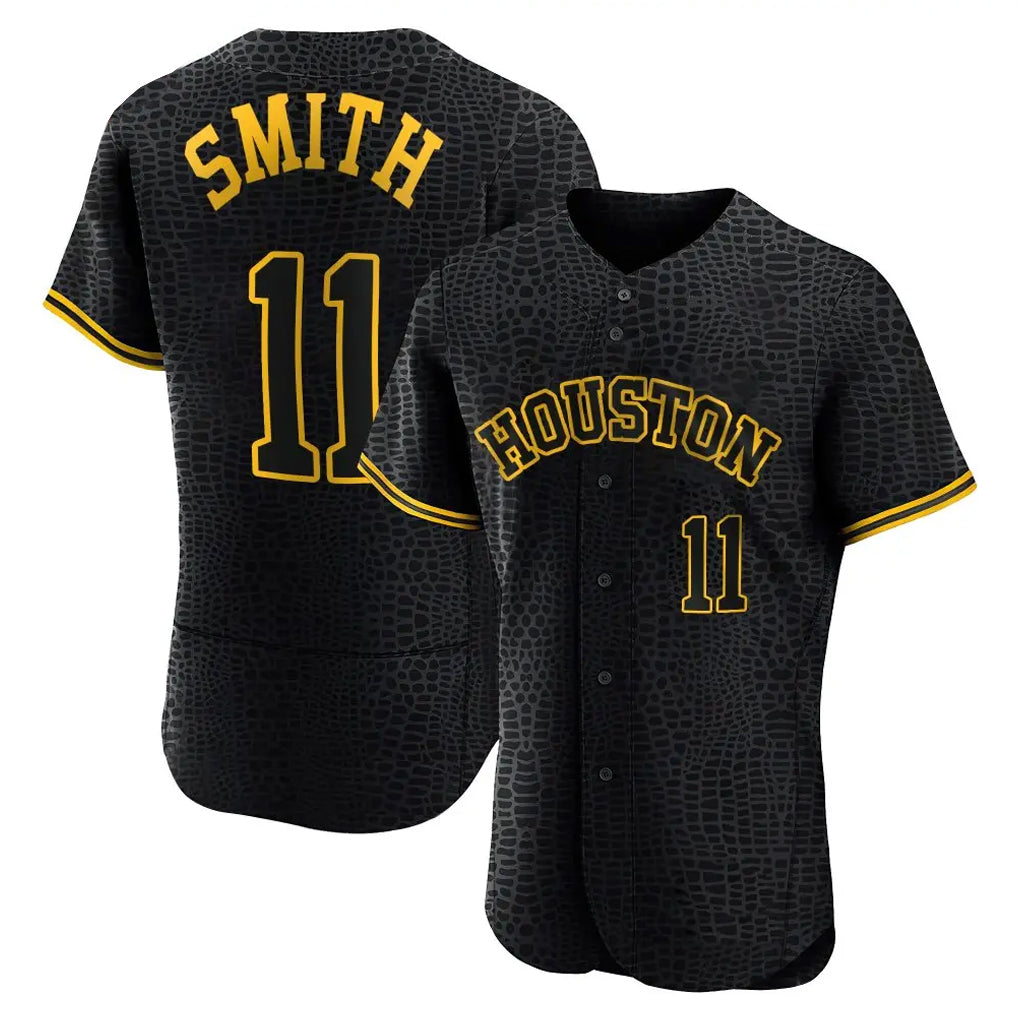 Tlead H.Astros #11 Cam Smith Player Snake Skin City Limited Elite Home Stitched Jerseys