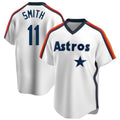 Tlead H.Astros #11 Cam Smith Player White Cooperstown Collection T-shirt Stitched Jerseys