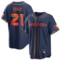 Tlead H.Astros #21 Yainer Diaz Player Navy City Connect Home Game Stitched Jerseys