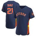 Tlead H.Astros #21 Yainer Diaz Player Navy Home Limited Elite Stitched Jerseys