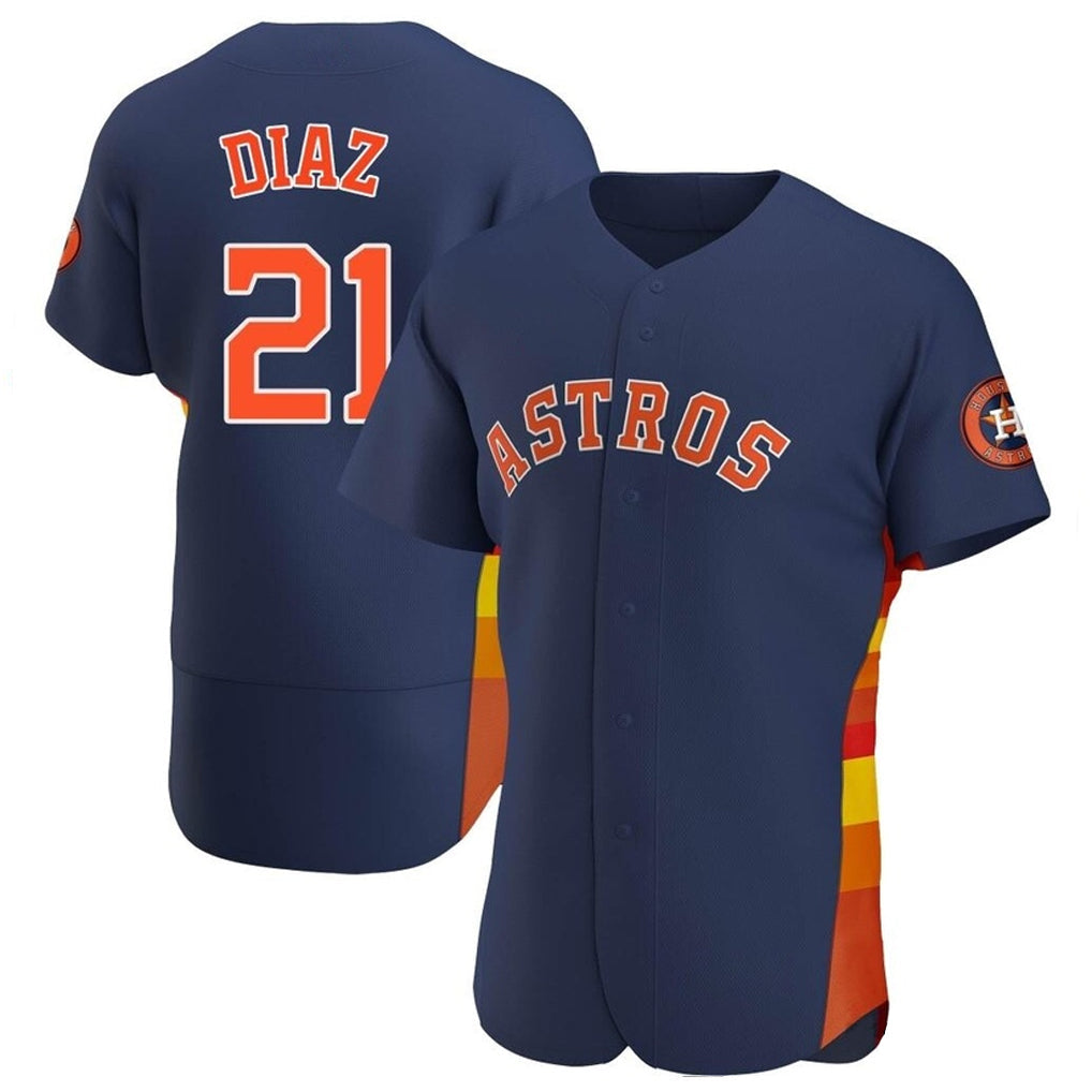 Tlead H.Astros #21 Yainer Diaz Player Navy Home Limited Elite Stitched Jerseys
