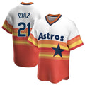 Tlead H.Astros #21 Yainer Diaz Player Rainbow Cooperstown Collection T-shirt Stitched Jerseys