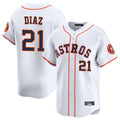 Tlead H.Astros #21 Yainer Diaz Player White Home Limited Stitched Jerseys