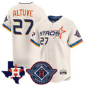 Tlead H.Astros #27 Jose Altuve Player Cream City Connect Texas Patch Vapor Premier Limited Home Stitched Jerseys