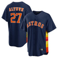 Tlead H.Astros #27 Jose Altuve Player Navy Home Game Stitched Jerseys