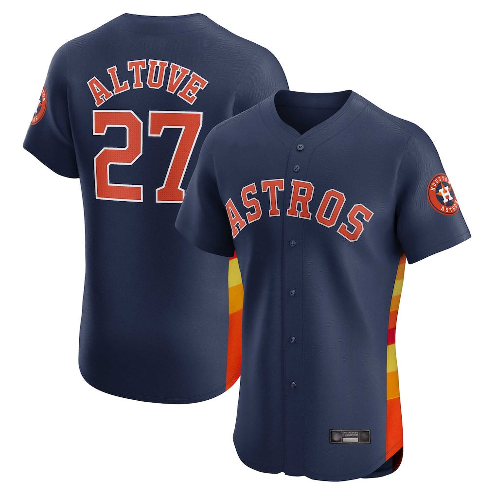 Tlead H.Astros #27 Jose Altuve Player Navy Limited Elite Home Stitched Jerseys