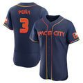 Tlead H.Astros #3 Jeremy Pe?a Player Navy City Connect Limited Elite Home Stitched Jerseys