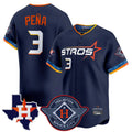 Tlead H.Astros #3 Jeremy Pe?a Player Navy City Connect Texas Patch Vapor Premier Limited Home Stitched Jerseys