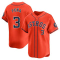 Tlead H.Astros #3 Jeremy Pe?a Player Orange Home Limited Stitched Jerseys
