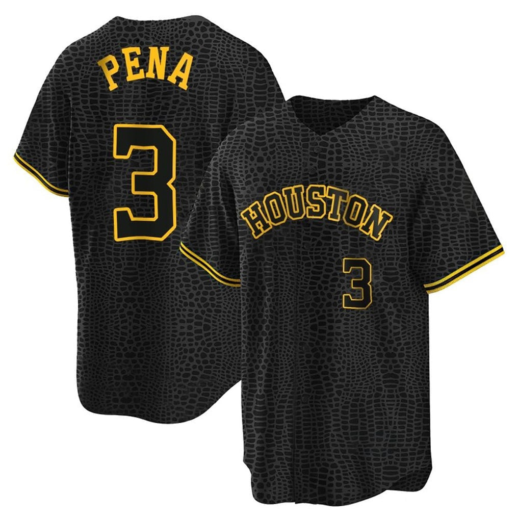 Tlead H.Astros #3 Jeremy Pe?a Player Snake Skin City Home Game Stitched Jerseys